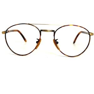 Police 2220 Vintage‎ Aviator Eyeglasses Gold Tortoise Made in Italy 51-20 423